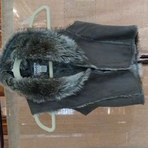 Suede with Faux fur Vest